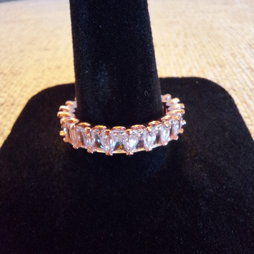 Rose Gold Electroplate Eternity Band